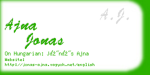 ajna jonas business card